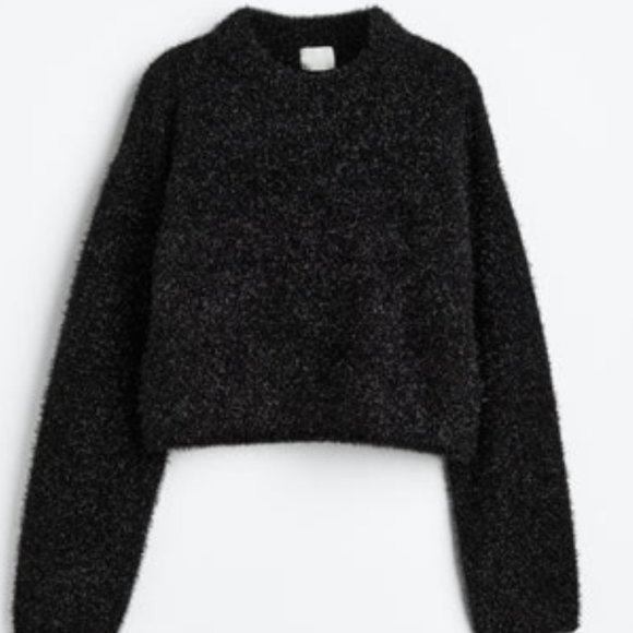 H&M Black Glittery Sweater, Size M - Picture 1 of 4